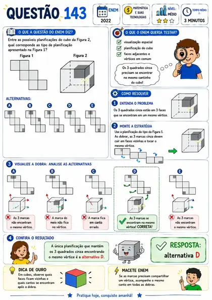 Questão 143 do ENEM resolvida passo a passo