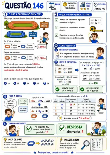 Questão 146 do ENEM resolvida passo a passo