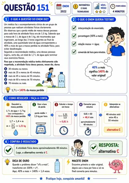 Questão 151 do ENEM resolvida passo a passo